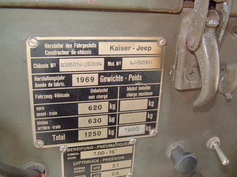 All original Swiss Army Jeep Tailgate, with soft  ..
