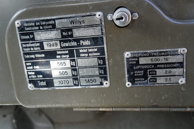This is an original Swiss Army Willys Jeep.  Good  ..