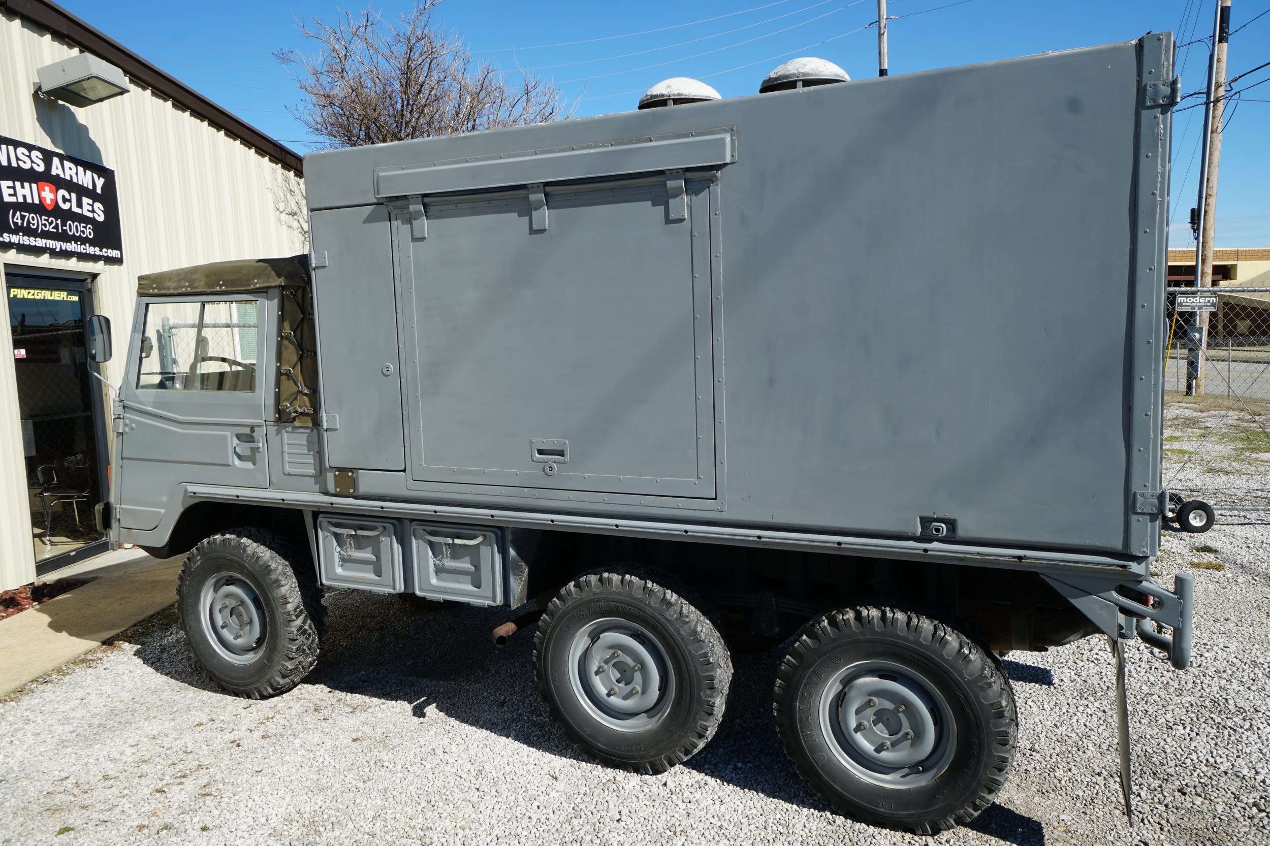Former Swiss Army 712W Workshop Truck.  
Original ..