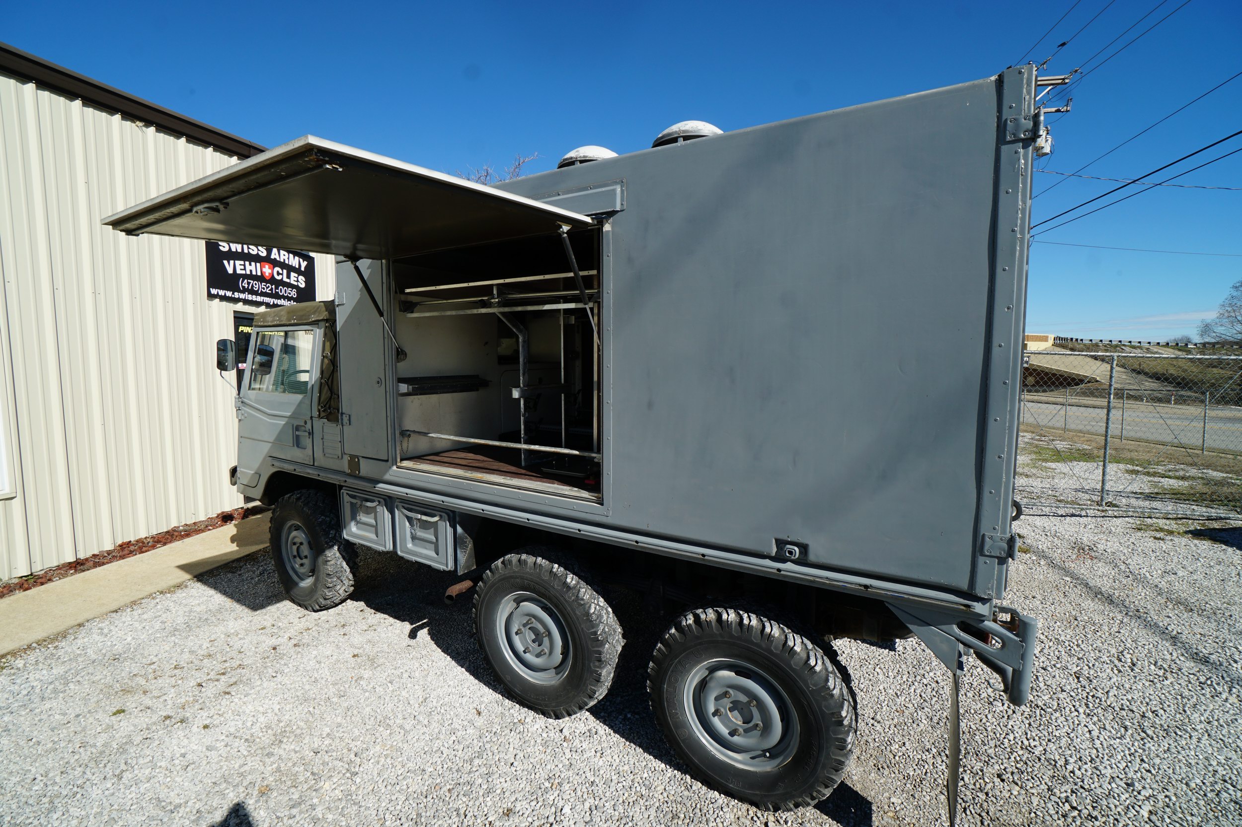 Former Swiss Army 712W Workshop Truck.  
Original ..