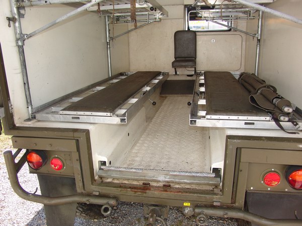 This is a Swiss Army Ambulance Check Pinzgauer S ..